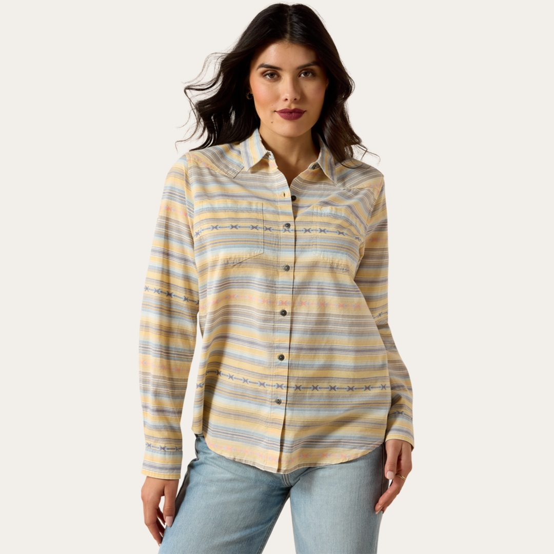 Camisa Feminina Ariat Billie Jean Manga Longa Relaxed Fit 10071515 — foto 1
