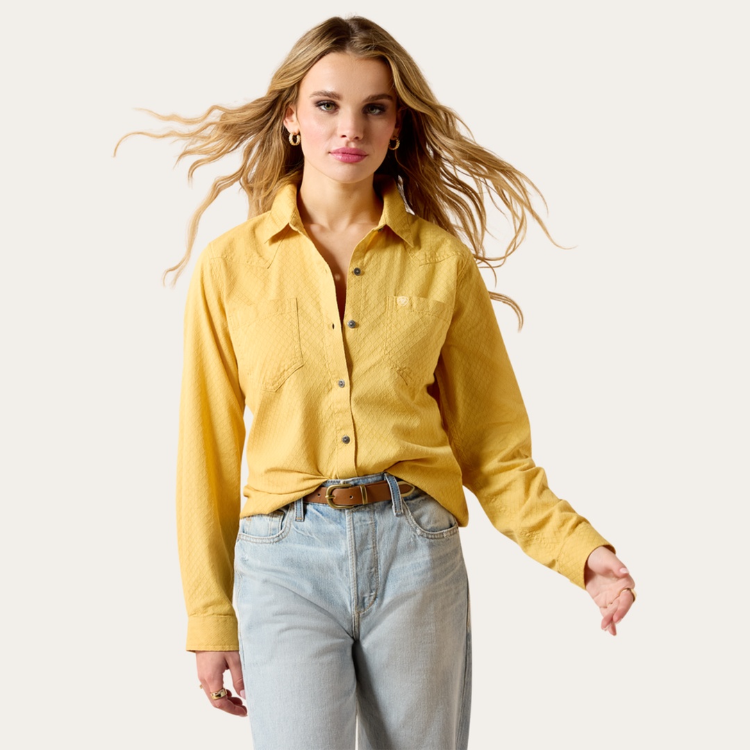 Camisa Feminina Ariat Billie Jean Manga Longa Relaxed Fit 10071525 — foto 1