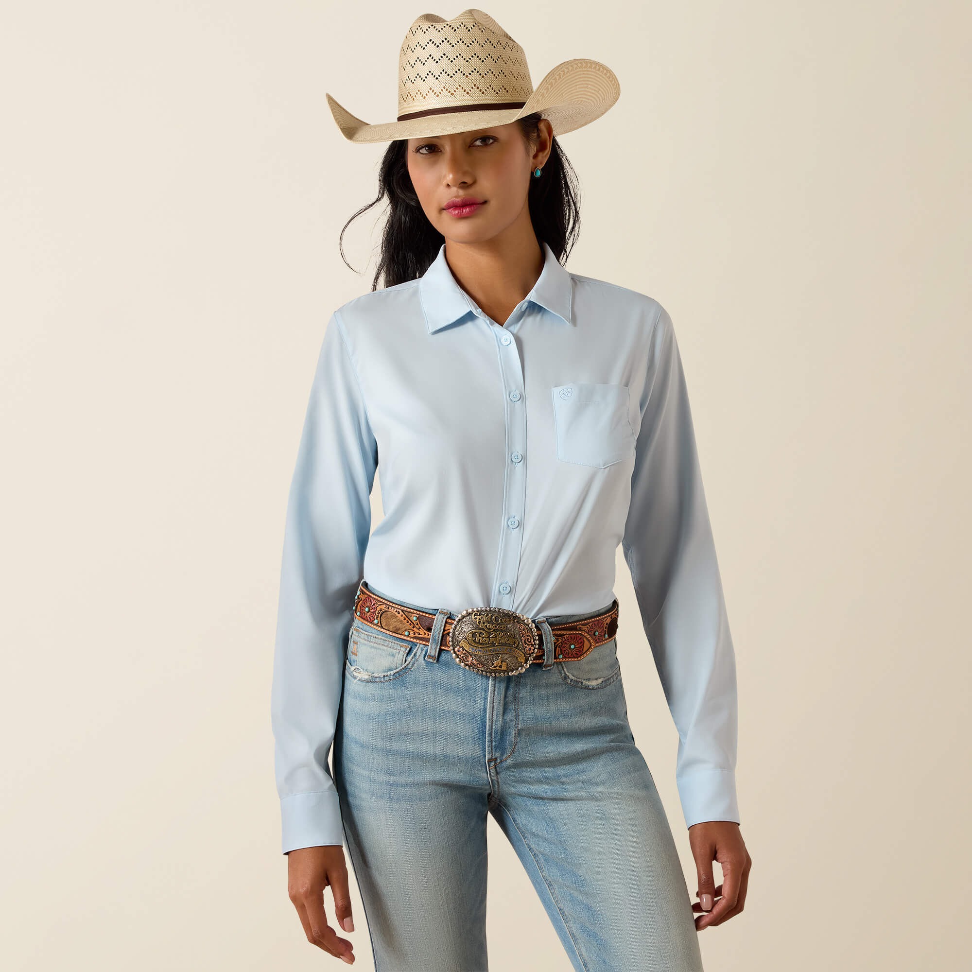 Camisa Feminina Ariat Kirby Pro Manga Longa Performance 10071466 — foto 1
