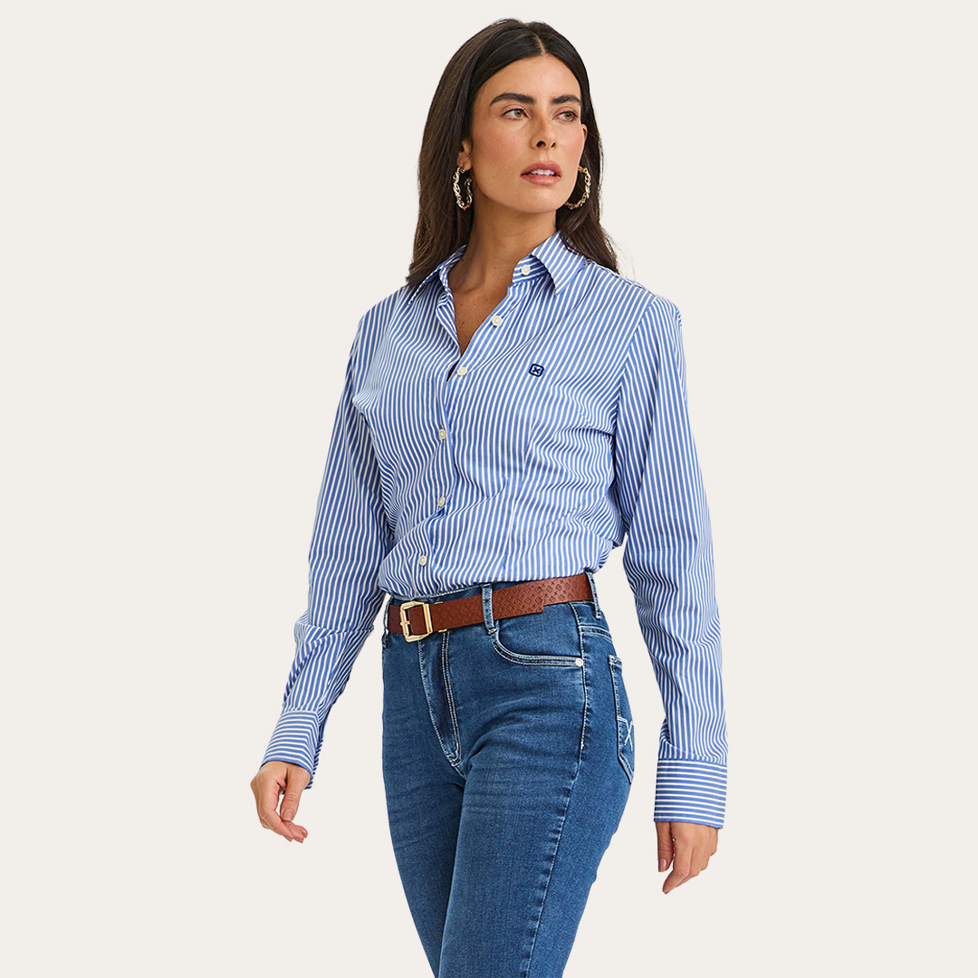 Camisa Feminina TXC Slim Algodão Manga Longa 12429L — foto 1
