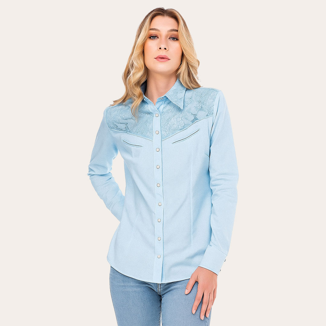 Camisa Feminina Zenz Western Manga Longa Alado ZW0422012 — foto 1
