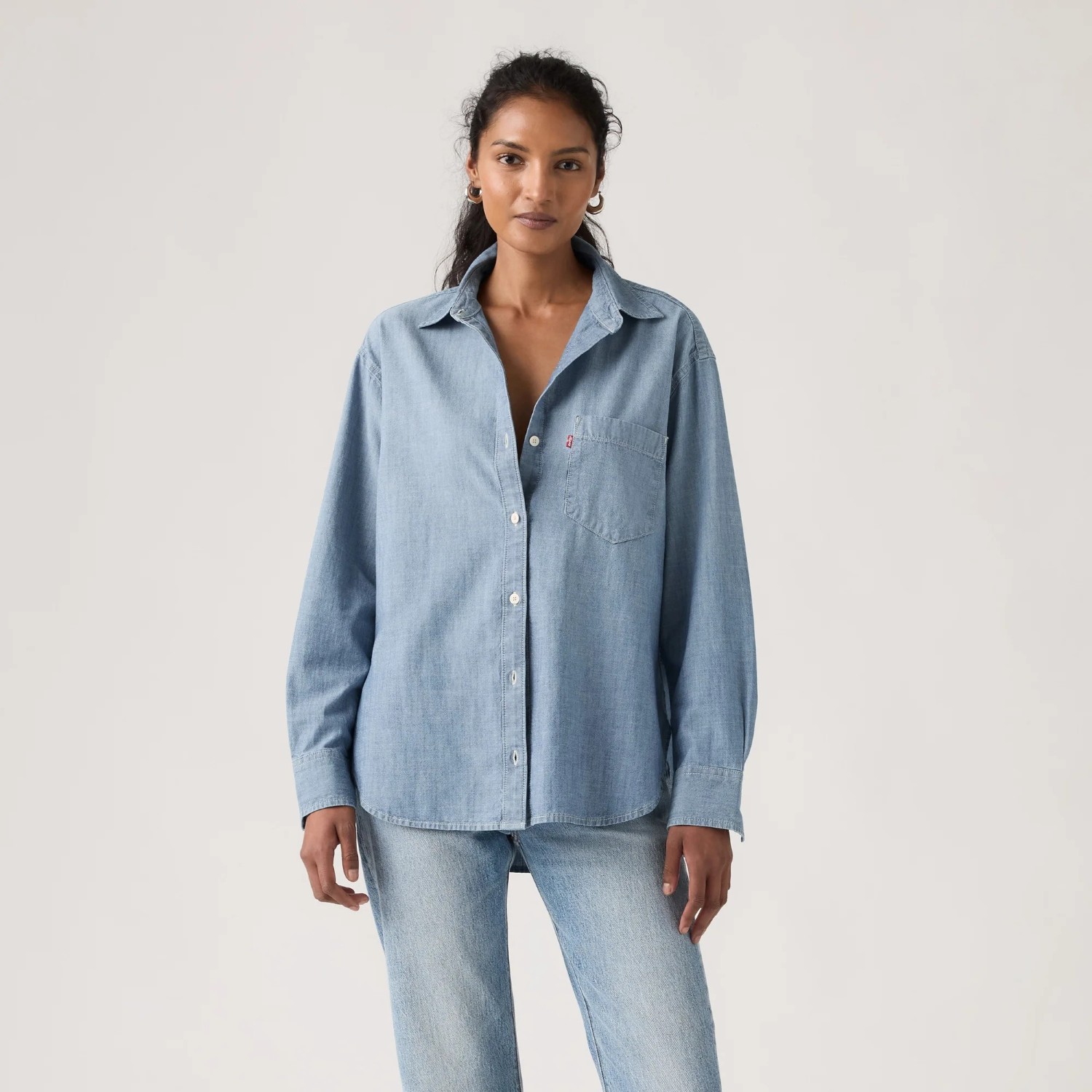 Camisa Jeans Levi's Harlie Boyfriend Manga Longa 001HM0021 — foto 1