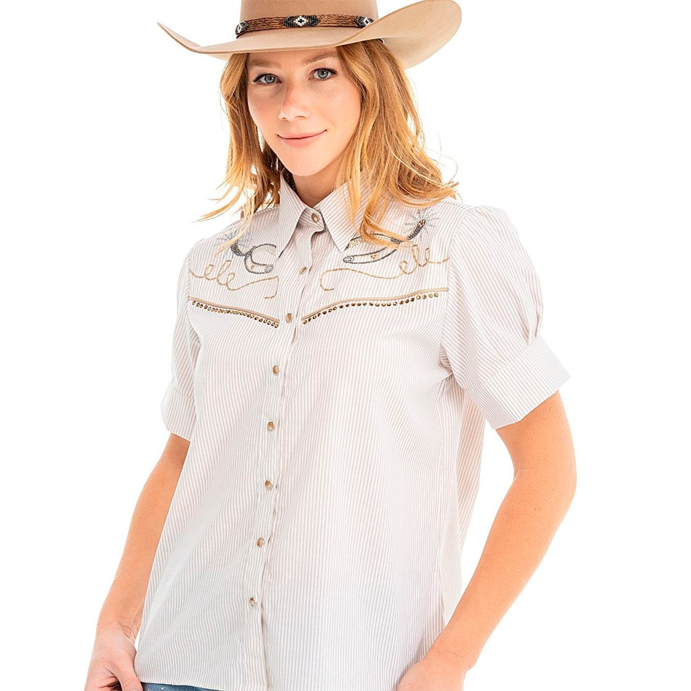 Camisa Zenz Western Manga Curta Sand ZW0324022 — foto 1