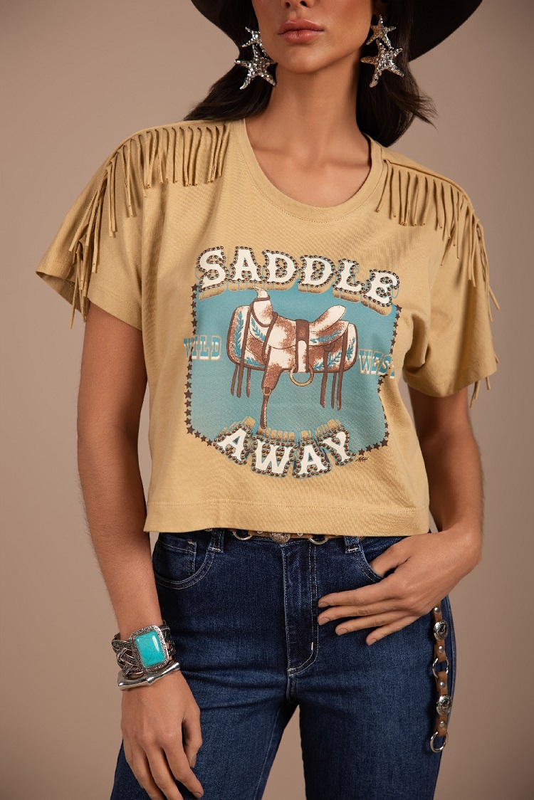 Cropped Moon Horse Saddle Franjas Mh0110413 — foto 1